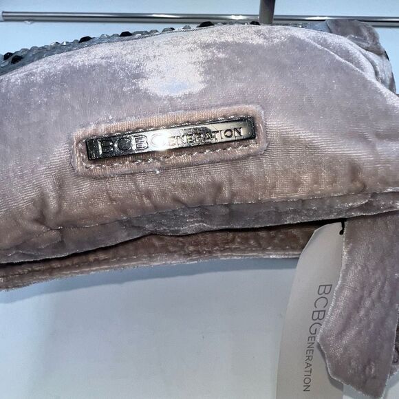 BCBGeneration Gray Velvet Studded Wristlet - Picture 7 of 11